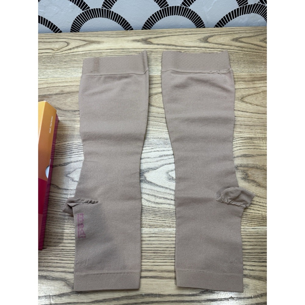 Medi Forte Open Toe calf w/topband ew: 30-40 Beige Compression 2 Socks